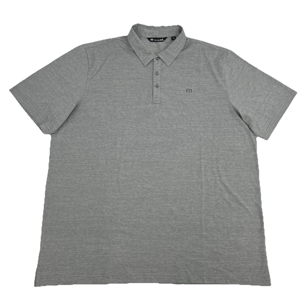 Travis Mathew Shirt Men's XXXL 3XL‎ Gray Short Sleeve Polo Golf